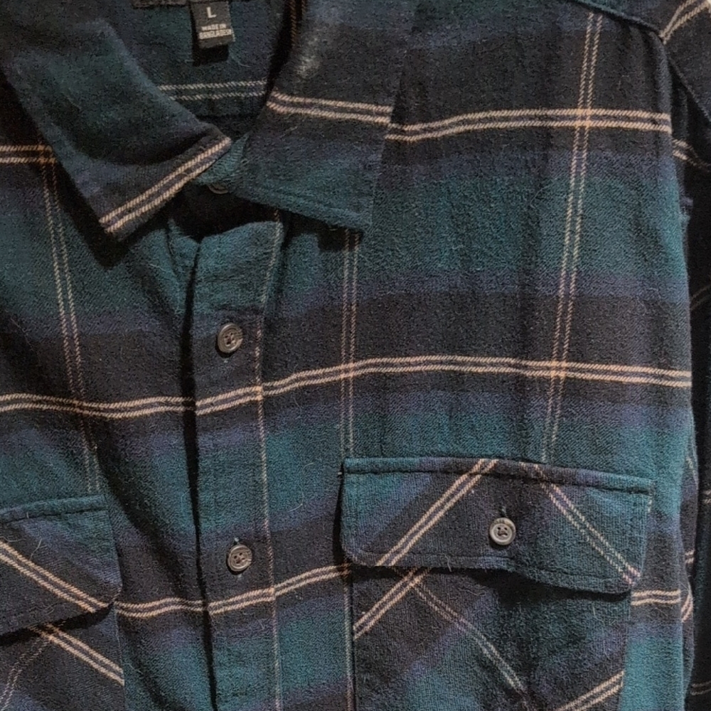 Banana Republic Dark Green Flannel Shirt
